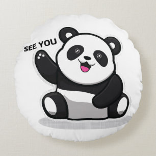 Coussins Ronds petit panda mignon