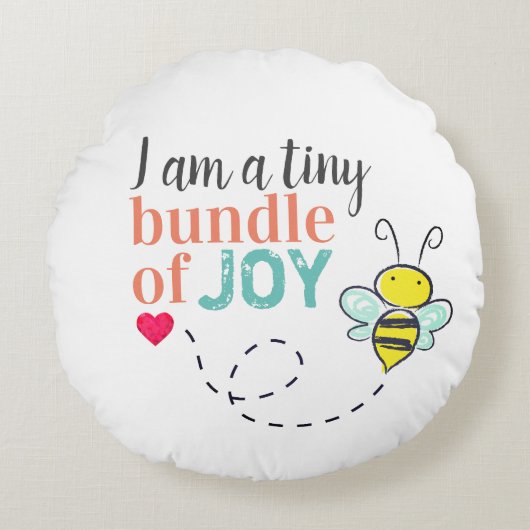 Coussins Ronds Petit paquet de Joy Cute Bee Nursery (Devant)