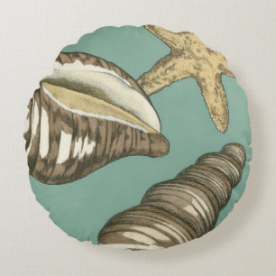 Coussins Ronds Petit trio Shell Turquoise