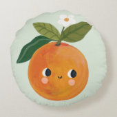 Coussins Ronds Petite Cutie Orange Nursery Baby (Dos)