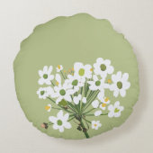 Coussins Ronds Petite Flore de printemps Artiste Décor maison (Dos)