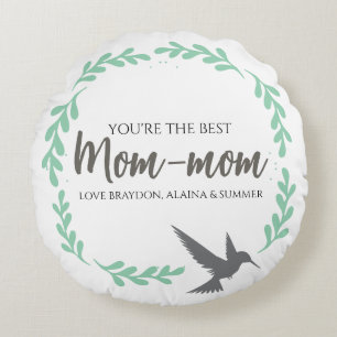 Coussins Ronds Petite-mère maman-maman petits-enfants Cadeau