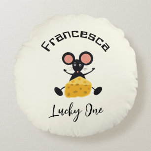 Coussins Ronds Petite souris au fromage
