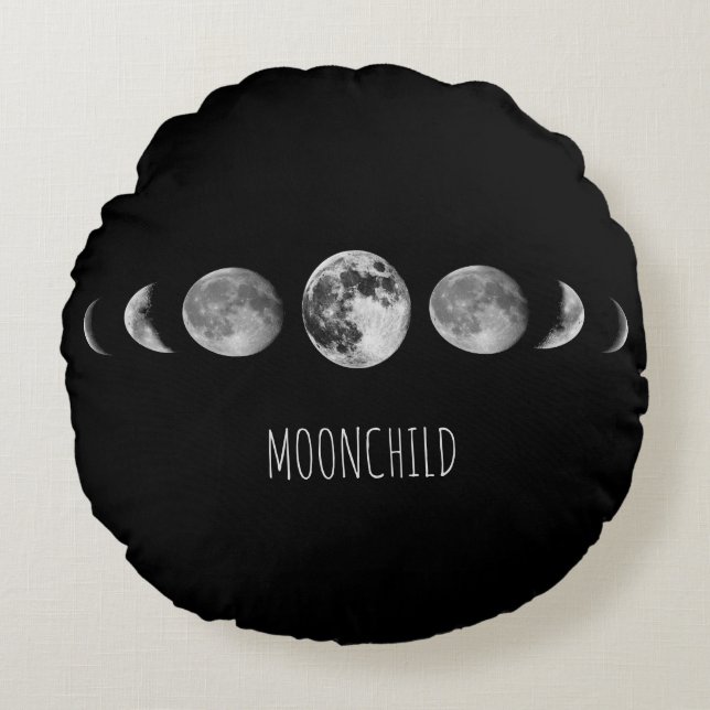 Coussins Ronds Phases de lune * Moonchild (Devant)