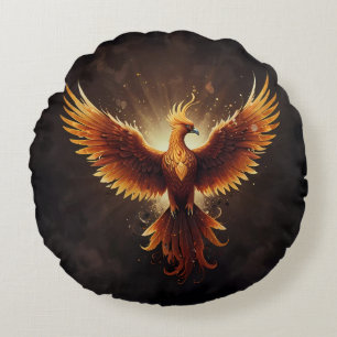 Coussins Ronds Phoenix flammé