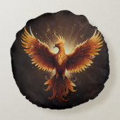 Coussins Ronds Phoenix flammé (Dos)