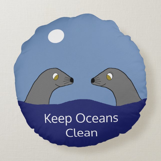 Coussins Ronds Phoques de moine (Dos)