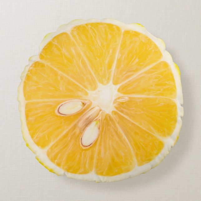 Coussins Ronds Photo citron Imprimer double face (Devant)