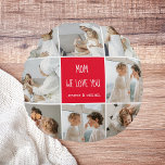 Coussins Ronds Photo collage Maman Red We Love You Best Mother Ve<br><div class="desc">"Collage Photo Mom Red We Love You" est un cadeau magnifique et sentimental qui est parfait pour montrer à votre mère combien vous appréciez et aimez-la. Ce cadeau comprend un collage de photos, soigneusement arrangé pour mettre en valeur certains de vos souvenirs les plus chers avec votre mère. Ce cadeau...</div>