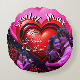 Coussins Ronds Photo Collage Round Pillow Valentine's Day