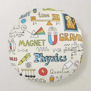 Coussins Ronds Physics. Hand drawn. Vintage illustration.