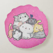 Coussins Ronds Pile de chatons (Dos)