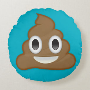 Coussins Ronds Pile de Poo Emoji
