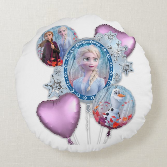 Coussins Ronds pillow of anna and elsa circular (Dos)