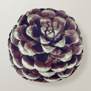 Coussins Ronds Pinecone nature rustique automne hiver