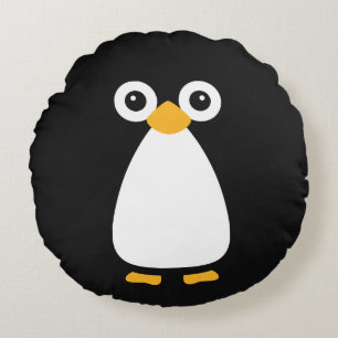 Coussins Ronds Pingouin vectoriel mignon