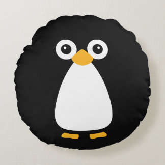 Coussins Ronds Pingouin vectoriel mignon