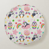 Coussins Ronds Pinguim Unicórnio (Dos)