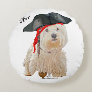 Coussins Ronds Pirate Westie