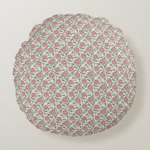 Coussins Ronds Pivoine élégante vintage et vigne moussue aquarell