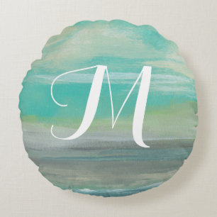 Coussins Ronds Plage I de plaine du monogramme