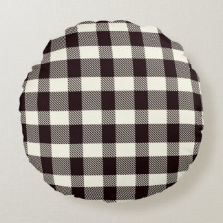 Coussins Ronds Plaid Pillow