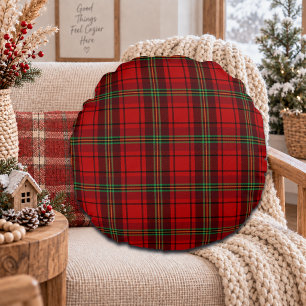Coussins Ronds Plaids Rouges Noirs Verts Cosy