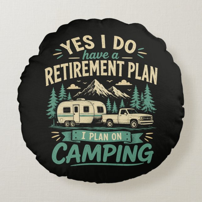 Coussins Ronds Plan de retraite de camping (Devant)