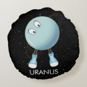 Coussins Ronds Planet Uranus & Stars (Dos)