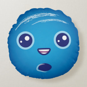 Coussins Ronds Planète mignonne Neptune de Kawaii