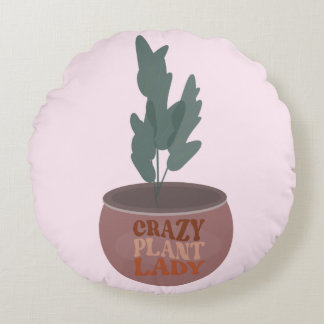 Coussins Ronds Plant Lovers Z House Plants Pink