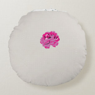 Coussins Ronds plante, fleur, pétale, rose, magenta, police, moti