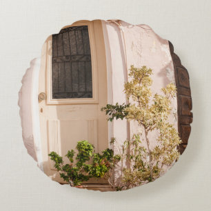 COUSSINS RONDS PLANTES FEUILLES VERTES
