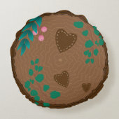 Coussins Ronds Plaque d'arbre avec l'ours Nourriture Salle Monogr (Dos)