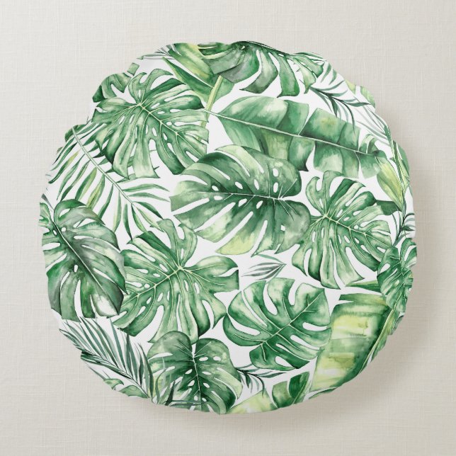 Coussins Ronds Pluie tropicale (Devant)
