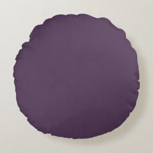 Coussins Ronds Plum solide foncé pourpre foncé