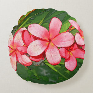 Coussins Ronds Plumeria