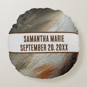 Coussins Ronds Plumes de pépinière de la nature Gris Brown Sexe N