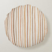 Coussins Ronds Points Citron Citrouille Latte Rayures (Dos)
