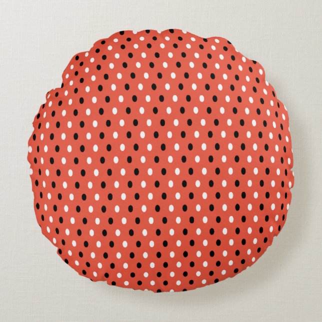 Coussins Ronds Points de polka - (Devant)