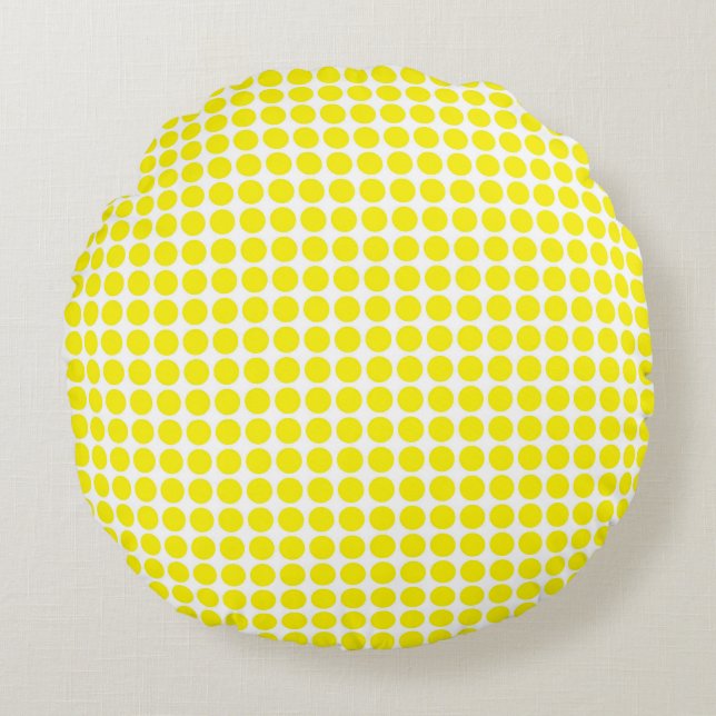 Coussins Ronds Points jaunes (Devant)