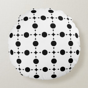 Coussins Ronds Points noirs, Motif à pois, Points, Pointillé