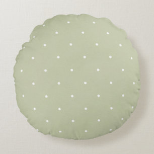 Coussins Ronds Points Verts Blancs Noël ou Toute Occasion