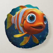 Coussins Ronds Poisson Daisy Gold (Dos)