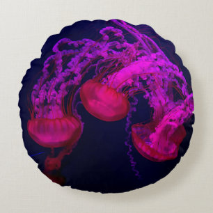 COUSSINS RONDS POISSON DE JELLES ROSES SOUS LA MER