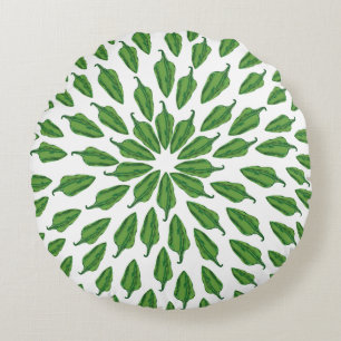 Coussins Ronds Poivrons verts
