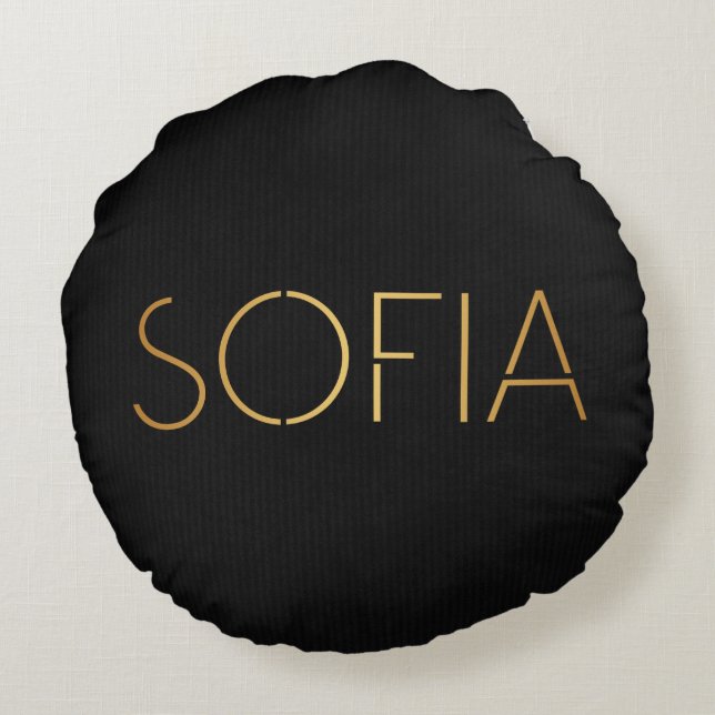 Coussins Ronds Police Sofia Gold Black (Dos)
