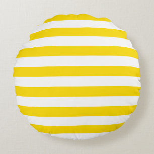 Coussins Ronds Polyester brossé jaune moderne