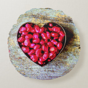 Coussins Ronds "Pomegranates Heart Fruit" Belle Photo. Commandez