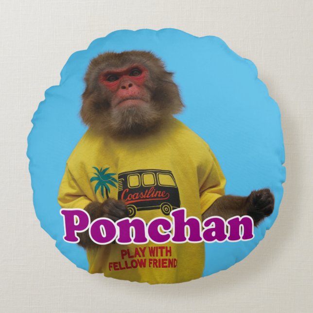 Coussins Ronds Ponchan cushion.　ぽんちゃんクッション (Devant)